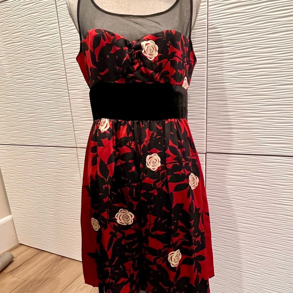 Tracy Reese Red and White Midi Sundress